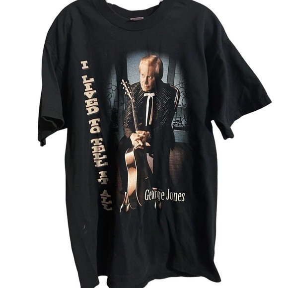 George Jones T-shirt I live totell it all sz XL - Picture 3 of 5